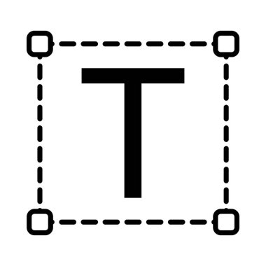Metin Tahtası Vektör Satırı Simge Tasarımı