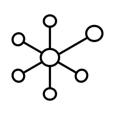Ağ Vektörü Satır Simgesi Tasarımı