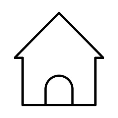 Ev Vektör Satırı Simgesi Tasarımı