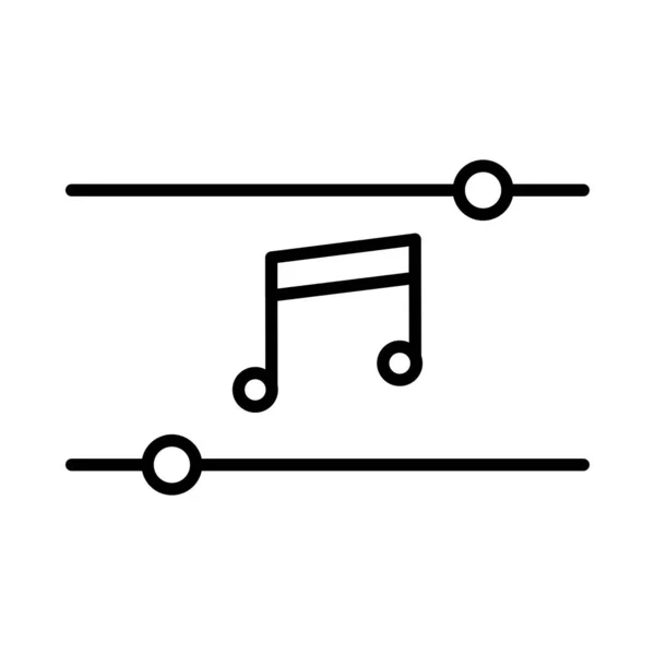 Reproductor Música Vector Line Icon Desig — Vector de stock