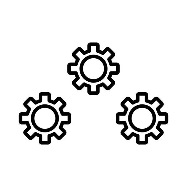 Instellingen Vector Line Icon Desig — Stockvector