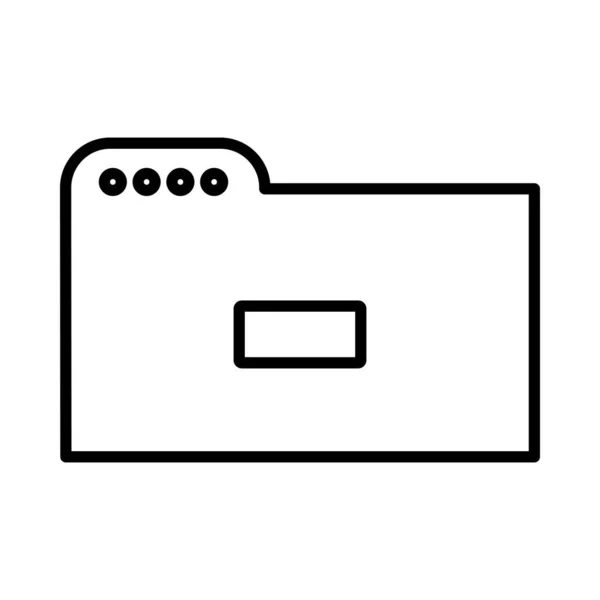 Folder Vectorlijn Pictogram Desig — Stockvector