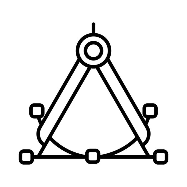 Знак Векторной Линии Компаса — стоковый вектор