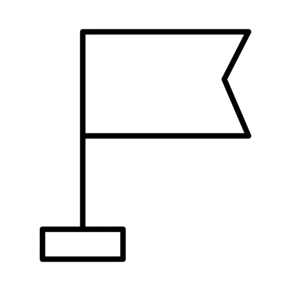 Знак Векторной Линии Флага — стоковый вектор