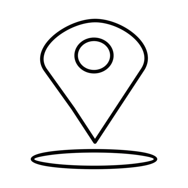 Localização Mapa Vector Line Icon Desig — Vetor de Stock