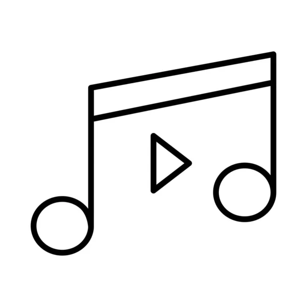 Reproductor Música Vector Line Icon Desig — Vector de stock