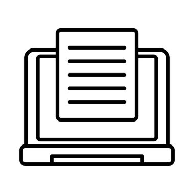 Dosya Vektör Satırı Simgesi Tasarımı