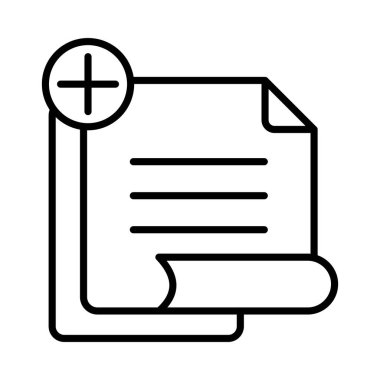 Vektör Satırı Simgesi Tasarımı Ekle