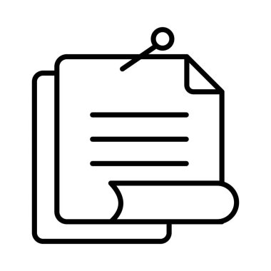 Not Vektör Satırı Simge Tasarımı