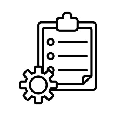 Proje Vektör Satırı Simgesi Tasarımı