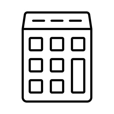 Hesap Makinesi Vektör Satırı Simge Tasarımı