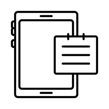 Not Vektör Satırı Simge Tasarımı