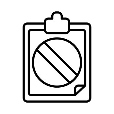 Prohibtion Vektör Satır Simgesi Tasarımı