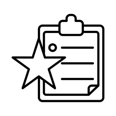 Yıldız Vektör Satırı Simge Tasarımı