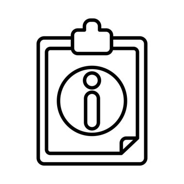 Bilgi Vektör Satırı Simgesi Tasarımı