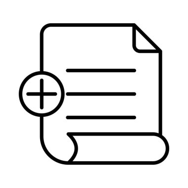 Belge Vektör Satırı Simge Tasarımı