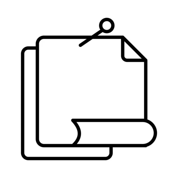 Nota Vector Line Icon Desig — Vector de stock