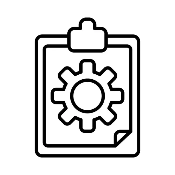 Instellingen Vector Line Icon Desig — Stockvector