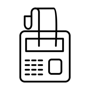 Cash Machine Vector Satır Simgesi Tasarımı