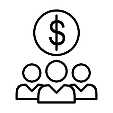 Bankacılık Paylaşımları Vektör Satırı Simge Tasarımı