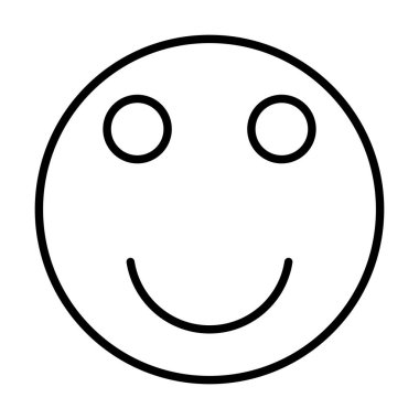 Smiley Vektör Satırı Simge Tasarımı