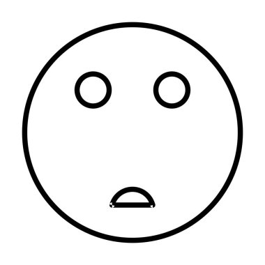 Üzgün Yüz Gülen Vector Satır Simgesi Tasarımı