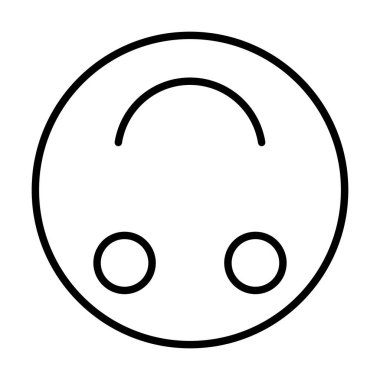 Çılgın Gülen Surat Vektör Satırı Simge Tasarımı