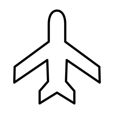 Uçak Vektör Satırı Simge Tasarımı