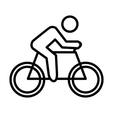 Bisiklet Vektör Satırı Simge Tasarımı