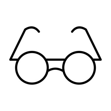 Gözlük Vektör Satırı Simge Tasarımı