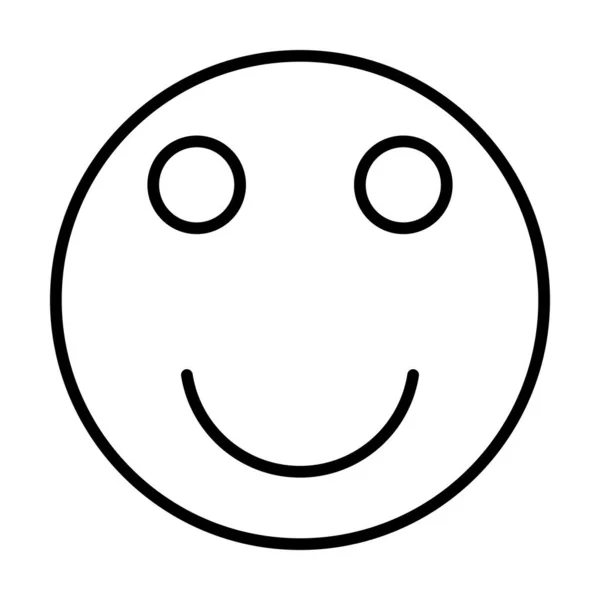 Icône Ligne Vectorielle Smiley Desig — Image vectorielle