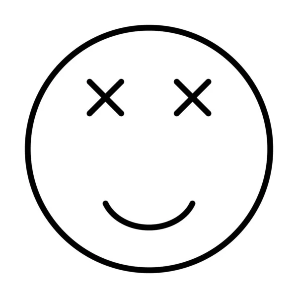 Ojo Brillante Smiley Vector Line Icon Desig — Vector de stock