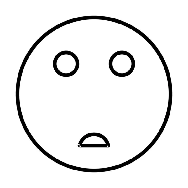 Sad Face Smiley Vector Line Ícone Desig — Vetor de Stock