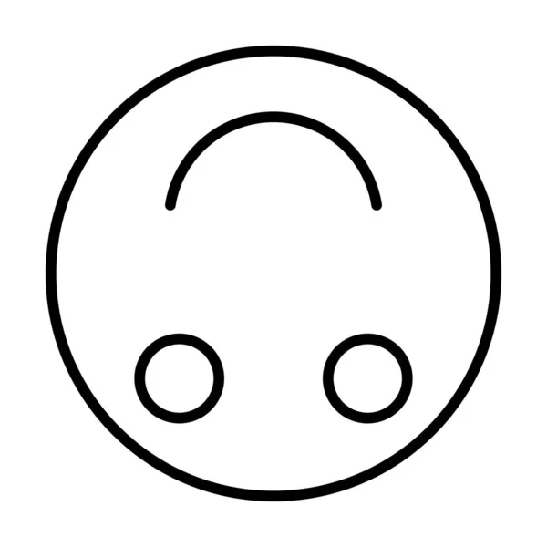 Crazy Happy Smiley Face Vector Line Icon Desig — 스톡 벡터