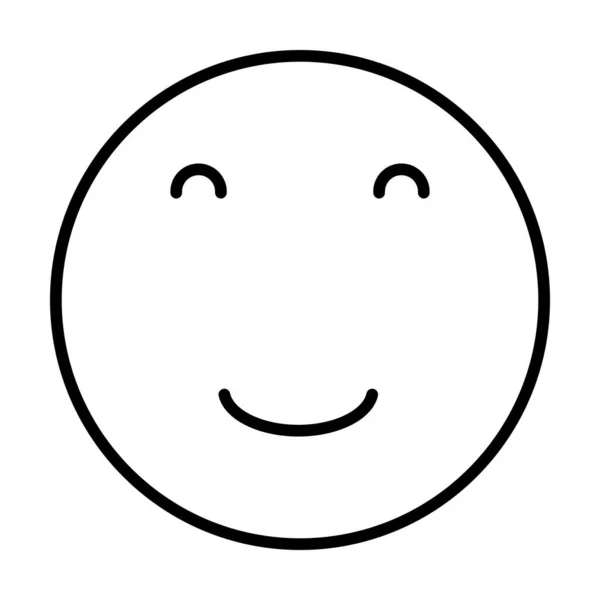 Bonito Smiley Vector Line Ícone Desig —  Vetores de Stock