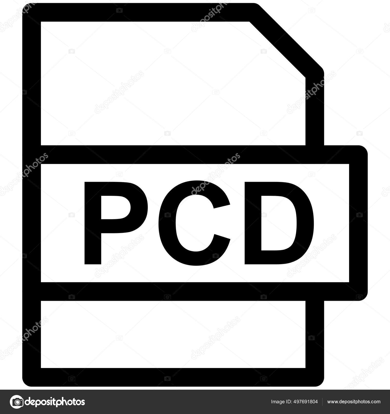 Pcd File Format Vector Line Icon Desig Stock Vector Image by ©AbCe_Photos 497691804