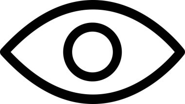 Göz Vektörü Satırı Simge Tasarımı