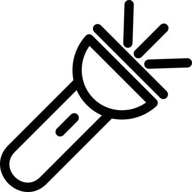 Meşale Vektör Satırı Simge Tasarımı