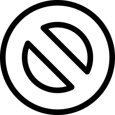 Yasaklama Vektör Satırı Simge Tasarımı