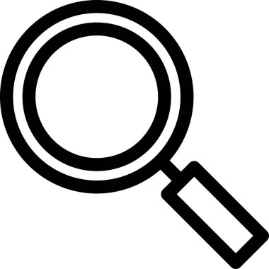 Büyüteç Vektör Satırı Simge Tasarımı