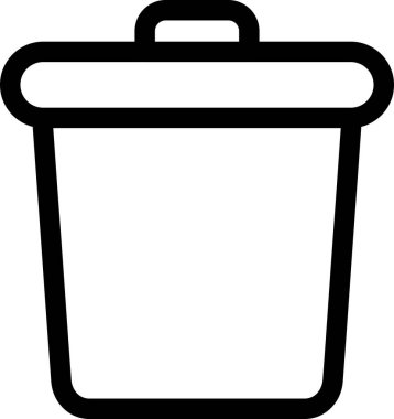 Trush Bin Vektör Satır Simgesi Tasarımı