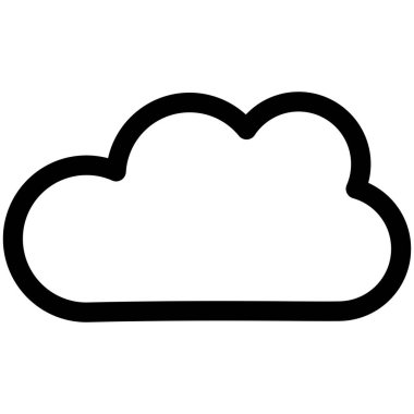 Bulut Vektör Satırı Simge Tasarımı