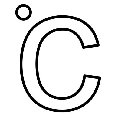 Celcius Vektör Satır Simgesi Tasarımı