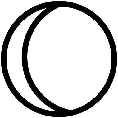 Ay tutulması Vektör Satırı Simge Tasarımı