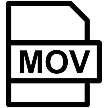 MOV Dosya Biçimi Vektör satırı Simge Tasarımı