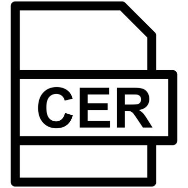 CER Dosya Biçimi Vektör Satırı Simge Tasarımı