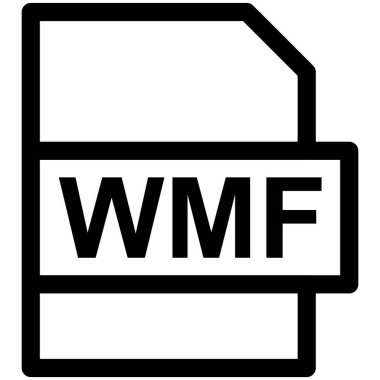 WMF Dosya Biçimi Vektör Satırı Simge Tasarımı