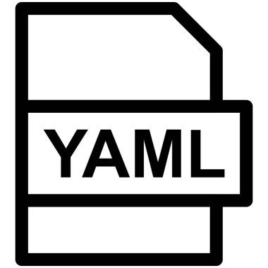 YAML Dosya Biçimi Vektör Satırı Simge Tasarımı