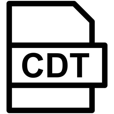 CDT Dosya Biçimi Vektör satırı Simge Tasarımı