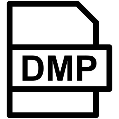 DMP Dosya Biçimi Vektör Satırı Simge Tasarımı